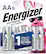 Front. Energizer - Energizer Ultimate Lithium AA Batteries (6 Pack), Double A Batteries - Silver.