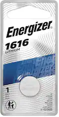 Front. Energizer - 1616 Lithium Coin Battery, 1 Pack - Silver.