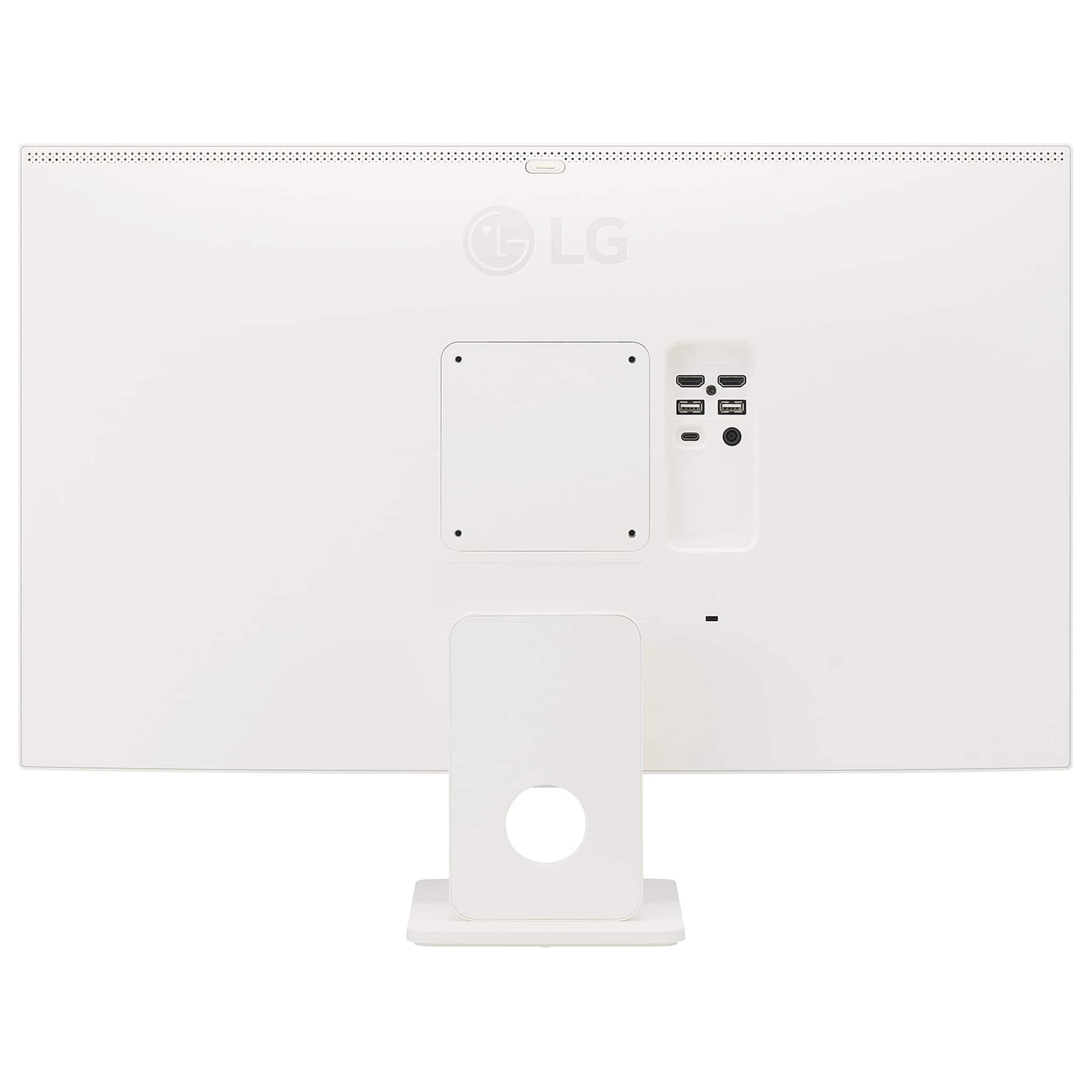 Alt View 3. LG - 27" IPS UHD 60Hz 5ms Smart Monitor with HDR10 (HDMI, USB-C) - White.