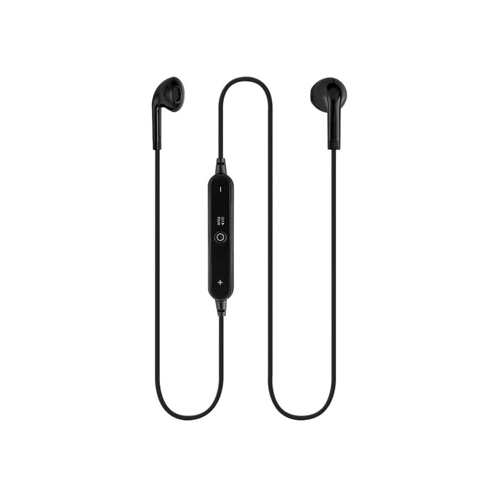 Left View: iLive - IAEB07B Wireless Earbud Headphones - Black