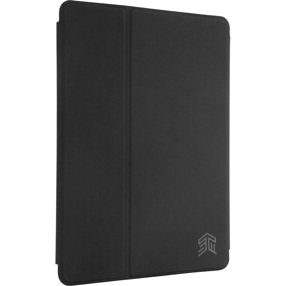 Angle View: STM - Studio Case for Apple® iPad® (Latest Model), iPad® 5th Gen, iPad® Pro 9.7", Air and Air 2 - Black/Smoke