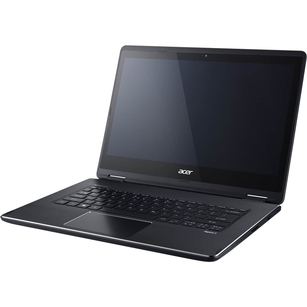 Acer - Aspire R 2-in-1 14" Refurbished Touch-Screen Laptop - Intel Core i7 - 8GB Memory - 512GB Solid State Drive - Black - Larger Front