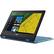 Front. Acer - 2-in-1 11.6" Refurbished Touch-Screen Laptop - Intel Celeron - 4GB Memory - 32GB eMMC Flash Memory - Black, turqouise blue.