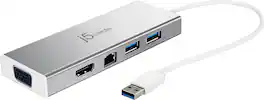 j5create - USB 3.0 Mini Dock - Silver