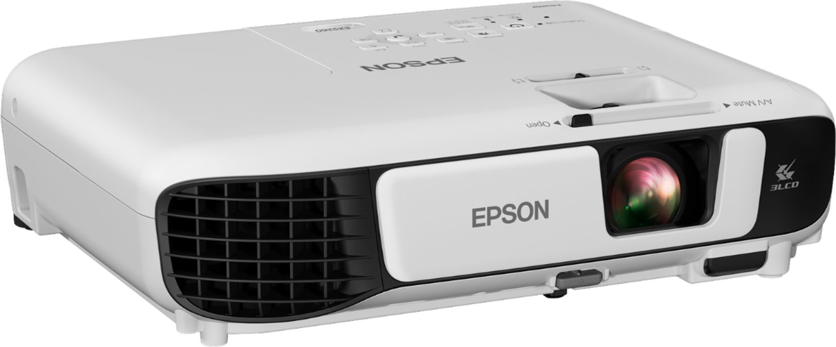 Angle View: Epson - EX5260 XGA Wireless 3LCD Projector - Black/white
