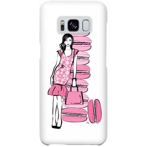 ArtsCase - SlimFit Designers Case for Samsung Galaxy S8+ - White/pink - Larger Front