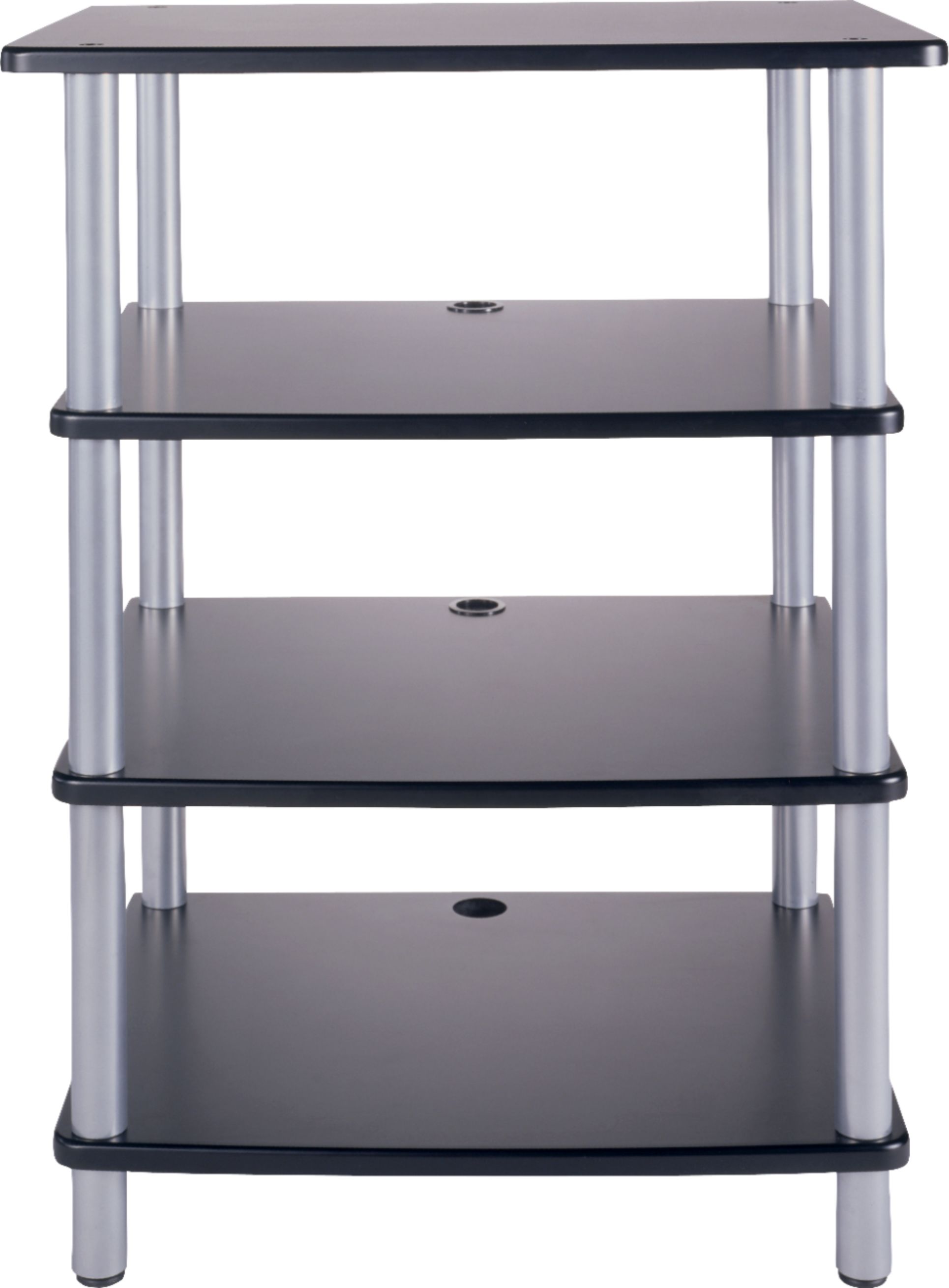 Angle View: Sanus - 4-Shelf TV Stand To Support Custom AV Setups - Black