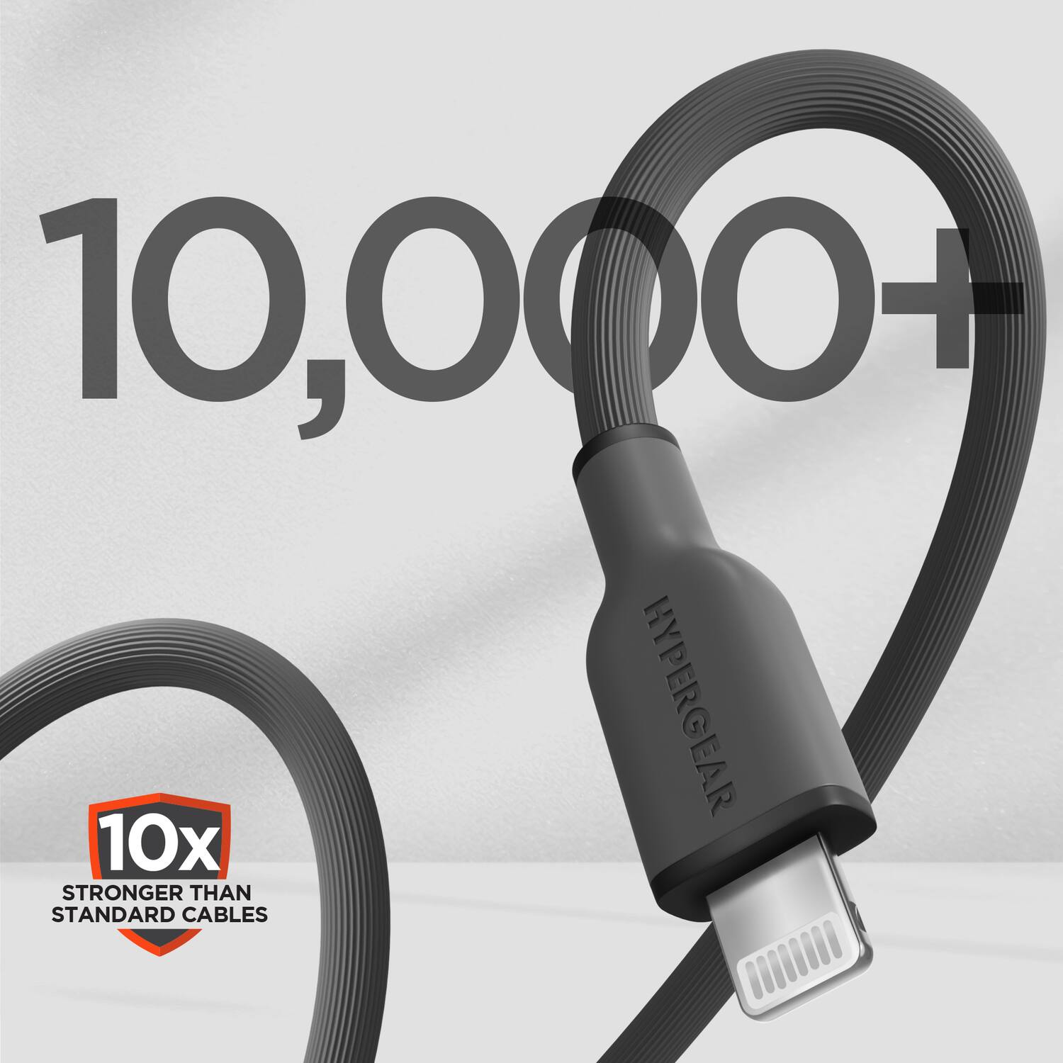10,000+  
HYPERGEAR  
10x STRONGER THAN STANDARD CABLES