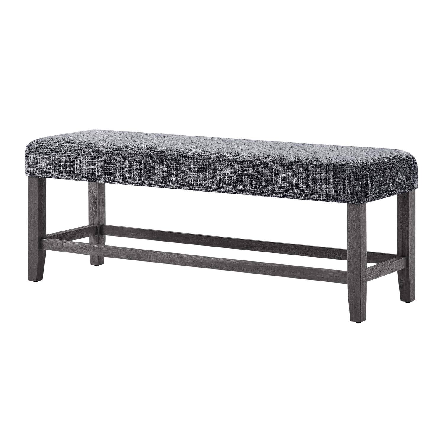 Angle. Global Furniture USA - D8030 Dining Table Bench - Black,Brown.