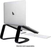 Twelve South - Curve Stand for MacBook or Small Laptops - Black - Front_Zoom