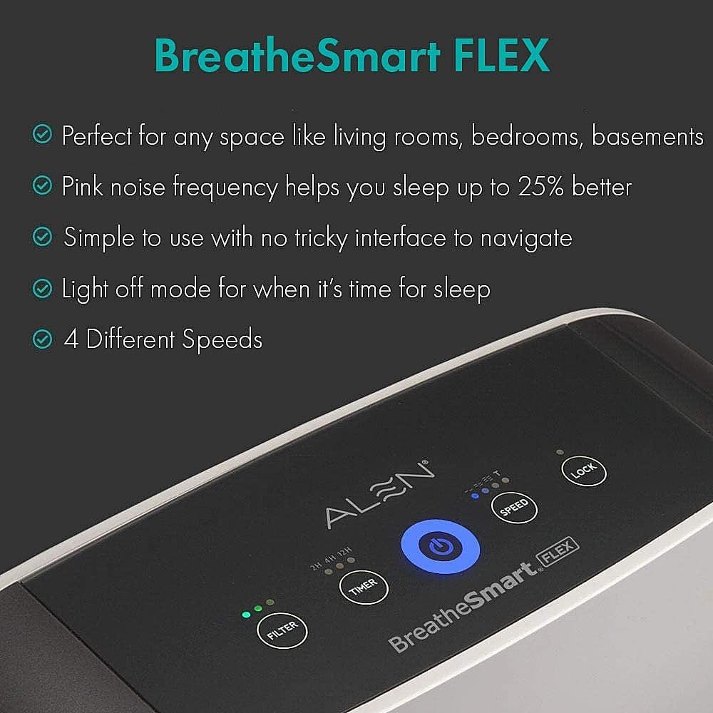 Alen BreatheSmart FLEX 700 SqFt Air Purifier With Fresh HEPA Filter For ...