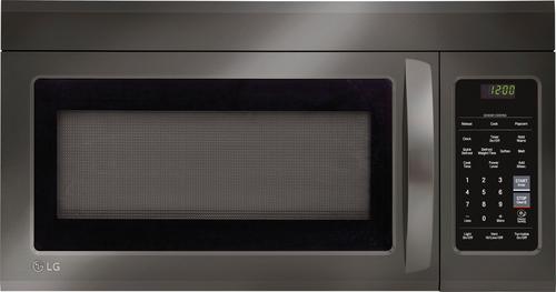LG 1.8 cu.ft. Over-the-Range Microwave Oven 1.8-cu ft Over-the-Range Microwave with Sensor Cooking (Fingerprint-Resistant Black Stainless Steel)