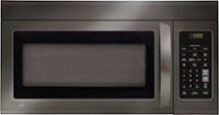 Front. LG - 1.8 Cu. Ft. Over-the-Range Microwave with Sensor Cooking and EasyClean - Black Stainless Steel.