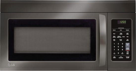 Lg 1 8 Cu Ft Over The Range Microwave With Sensor Cooking Printproof Black Stainless Steel Lmv1831bd Best Buy