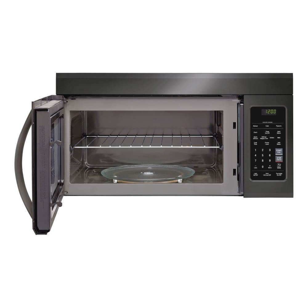 Alt View 1. LG - 1.8 Cu. Ft. Over-the-Range Microwave with Sensor Cooking and EasyClean - Black Stainless Steel.