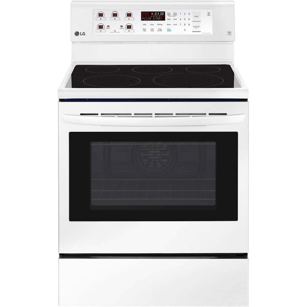 Best Buy LG 6.3 Cu. Ft. SelfCleaning Freestanding Electric Convection Range Smooth White LRE3193SW