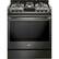 Front. LG - 6.3 Cu. Ft. Slide-In Gas Convection Range Manual Clean - Black stainless steel.