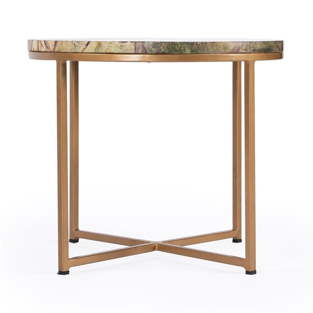 Butler Specialty Giovanniya Marble Side Table Gold - Best Buy