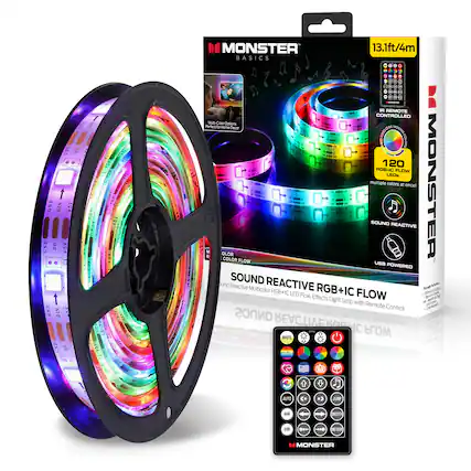 1. 14 S CK5 S las GND DIN TUE GND DO 4DV 45V GND DIN i +e 1 UST JE GND og T +21 b 1 MONSTER 13.1ft/4m BASICS in REMOTE CONTROLLED Mi Calr cstons Perfect bo POTe ec MODII DACOMON . 120 ROBICC FLOW . LEOS multiple colors at once 2R OLOR COLOR - - - - - - - SOUND REACTIVE MONSTER FLOW LNSAE POWERSO und SOUND REACTIVE - Reactive Multicolor RGB A RGB+IC LED Flow IC FLOW brada punos Effects Light HE9A olcotziuM Strip with Remote Control a 608+C TED i SOUND won Fusci ru 200 MIL REACTIVE Remote COuRO +IC ros WOJR KORIC FLOW rs BNTE PO AUTO JUMP D NOTH pe ... TicN ad MONSTER
2. MONSTER BASICS
- 13.1ft/4m
- IR REMOTE CONTROLLED
- 120 RGB+IC FLOW
- multiple colors at once