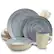 Front. Elama - Elama Mellow 16-Piece Dinnerware Set in Powder Blue - Powder Blue.