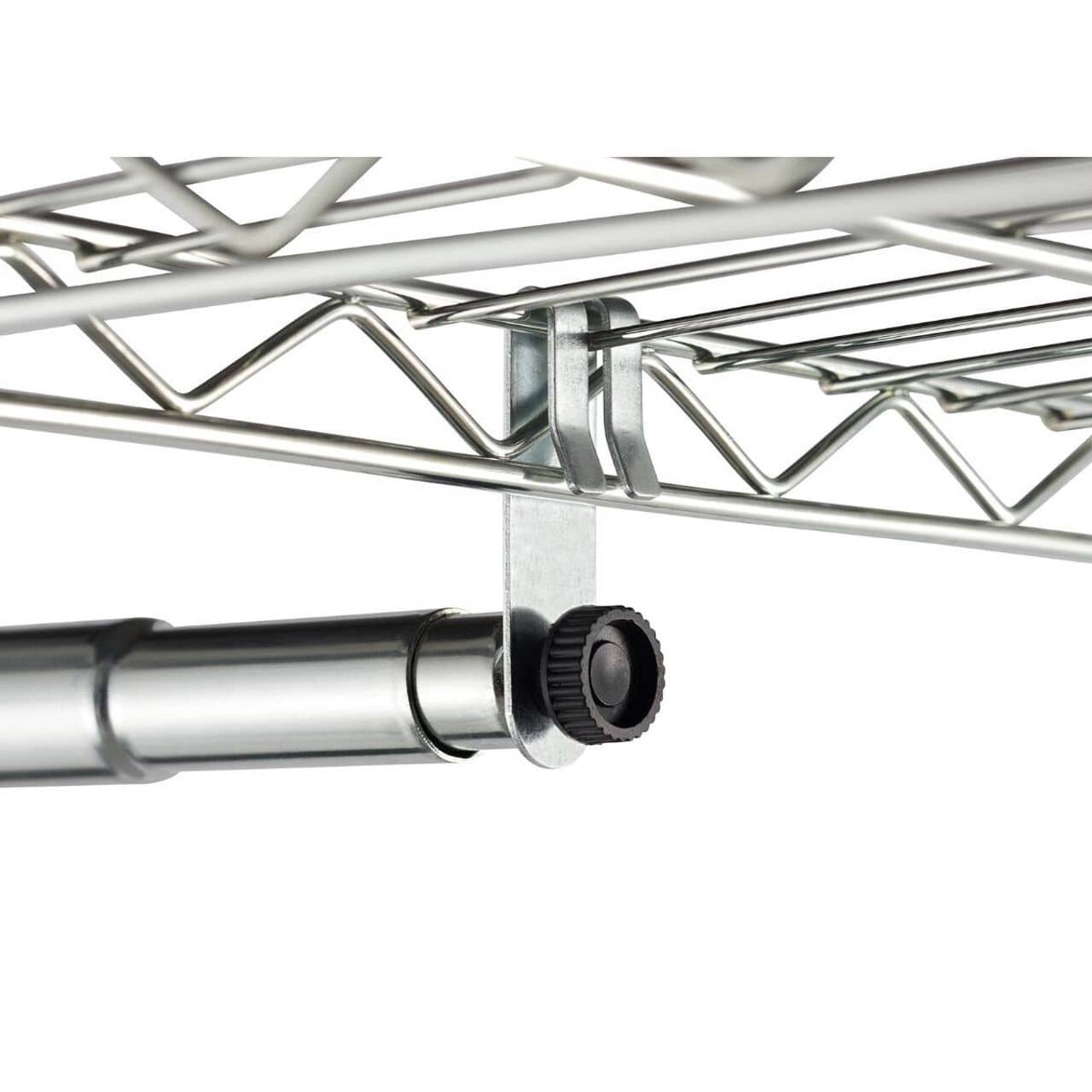 Alt View 15. TRINITY - EcoStorage Expandable Closet Organizer Chrome - Chrome.