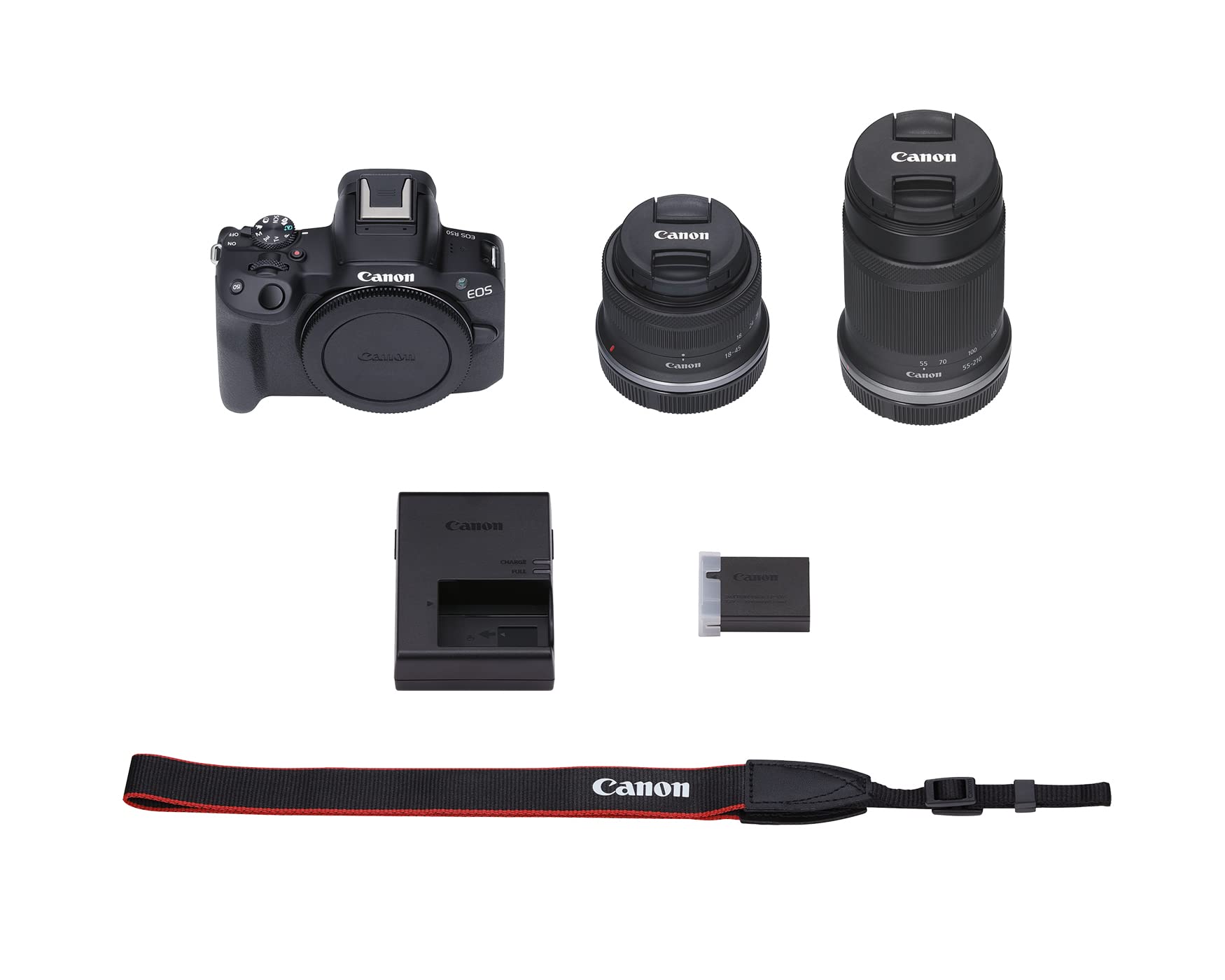 Bundle Canon EOS R50 Mirrorless Camera w 18 45mm and 55 210mm