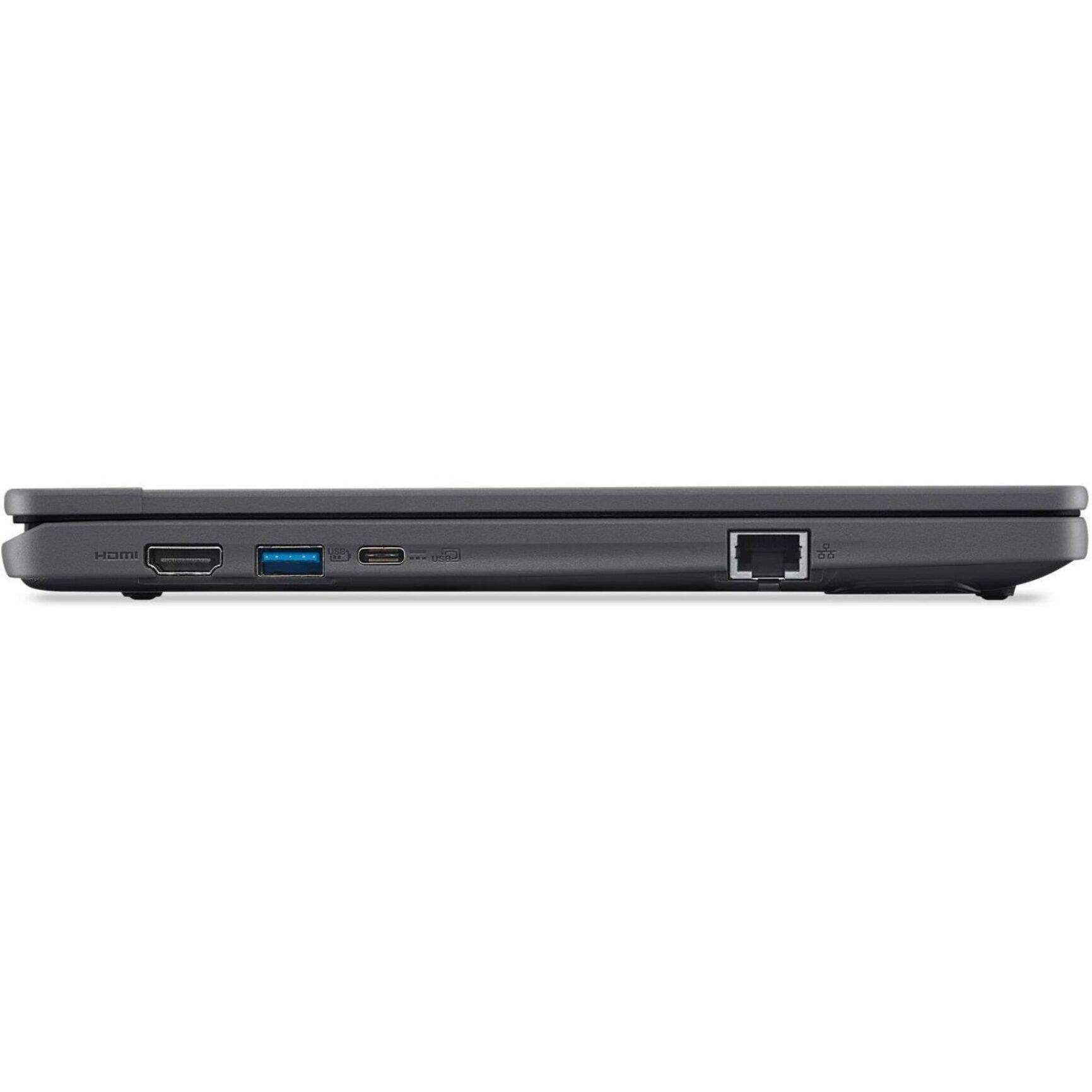 Alt View 13. Acer - TravelMate B3 Spin 12 TMB312R-31 2-in-1 12.2" IPS LCD 1920 x 1200 (WUXGA) Touch Screen Laptop - Intel N-Series -128 eMMC - Black.
