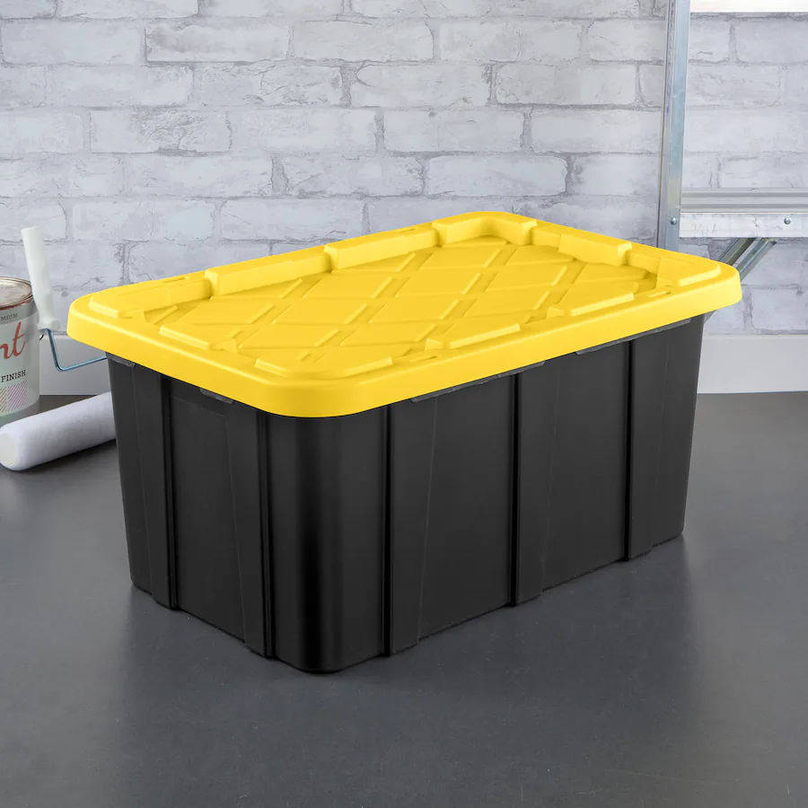 Sterilite 17 Gallon Industrial Stackable Storage Tote Lidded Containers ...