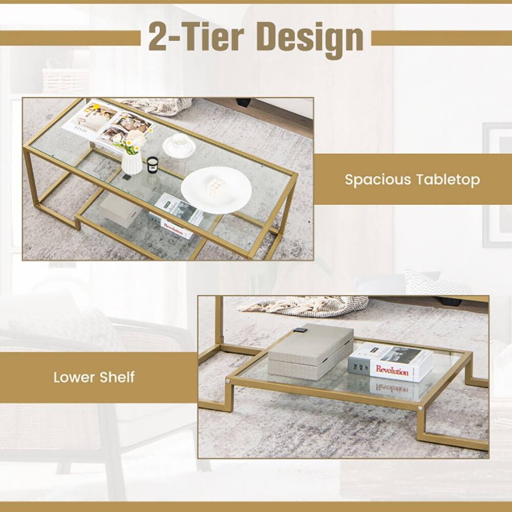 2-Tier Design

Spacious Tabletop

Lower Shelf
