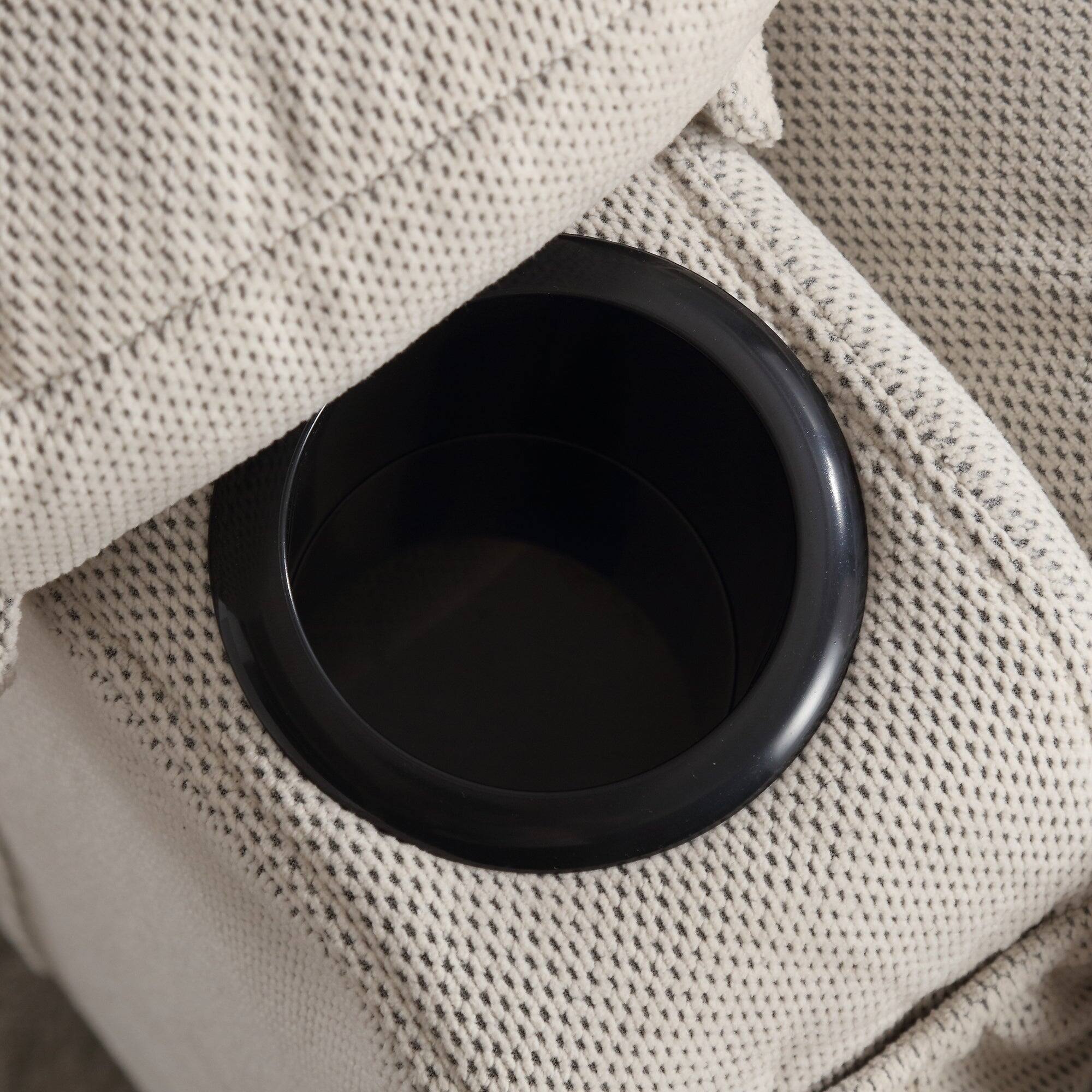 Alt View 9. Boyel Living - Swinging Recliner Massage Heated Sofa with USB and 2 Cup Holders - Beige.