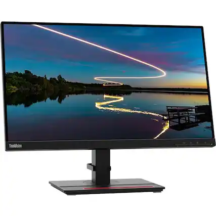 Front. Lenovo - Lenovo ThinkVision T24m-20 24" Class Full HD LED Monitor - 16:9 - Raven Black - 23.8" Viewable - In-plane Switching - Black.