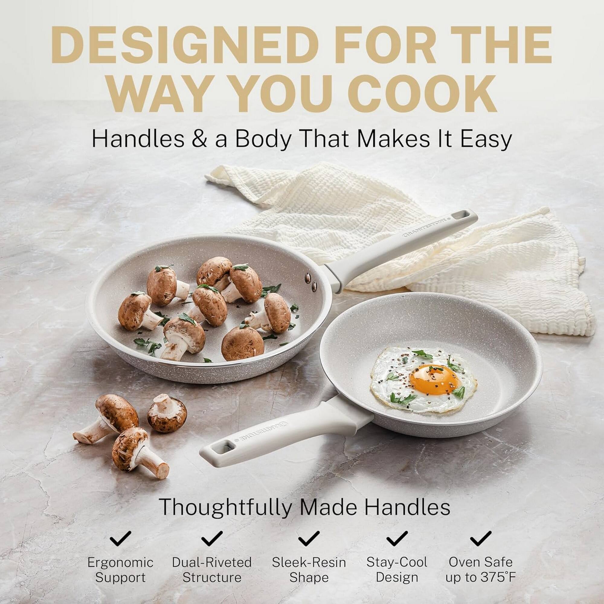 Granitestone - Desert Collection 14'' Nonstick Fry Pan with Lid - Thumbnail 5