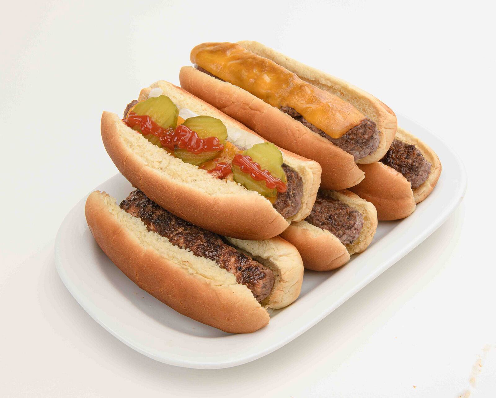 Alt View 6. MOBI - Hot Dog Shaped Hamburger Mold - Red.