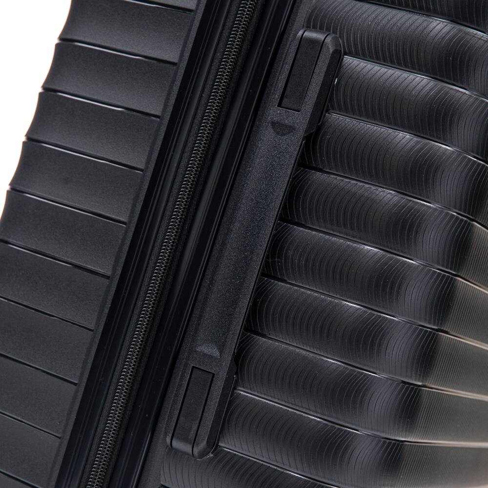 Alt View 2. Ropilly - Ropilly 4 Piece Luggage Set Hard Shell Suitcase Set with Cosmetic Case Black - Black.