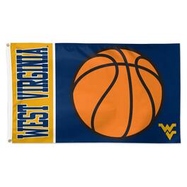 WinCraft - West Virginia Mountaineers 3' x 5' Basketball Deluxe Single-Sided Flag - Multicolor