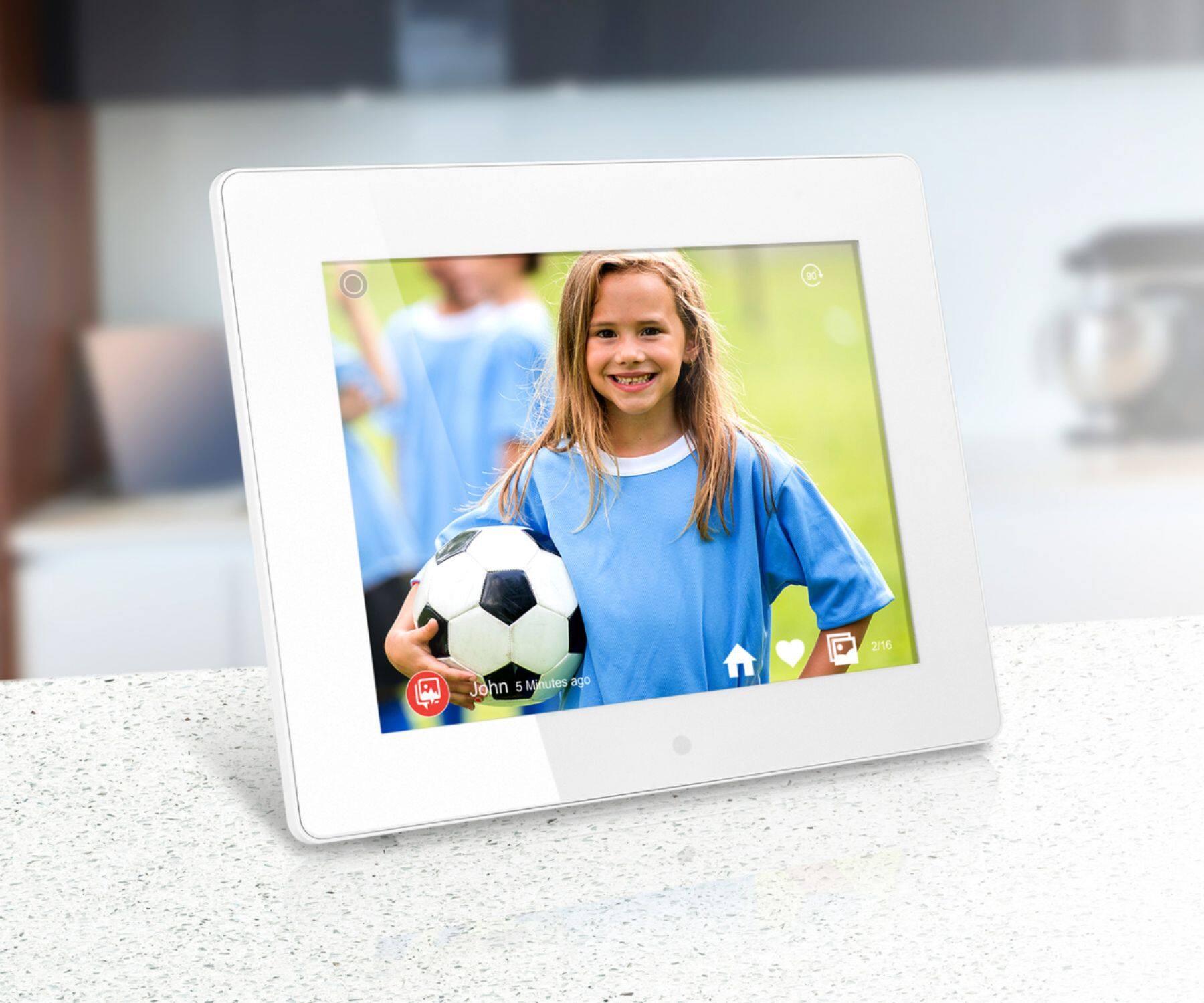 Alt View 14. Aluratek - 8" LCD Wi-Fi Digital Photo Frame.