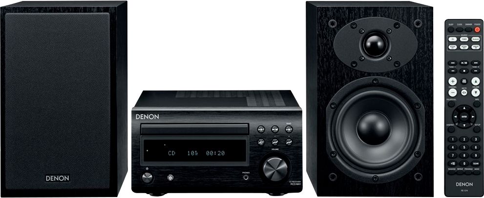 Best Buy: Denon D-M41 Home Theater Mini and Bookshelf Speaker Pair Micro Hi-Fi Stereo System with CD/FM Tuner Black D-M41
