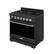 Angle. Thor Kitchen - Gordon Ramsay Series by Thor Kitchen 6.0 Cu. Ft Freestanding Gas Range with Stainless Steel Hardware - Black.