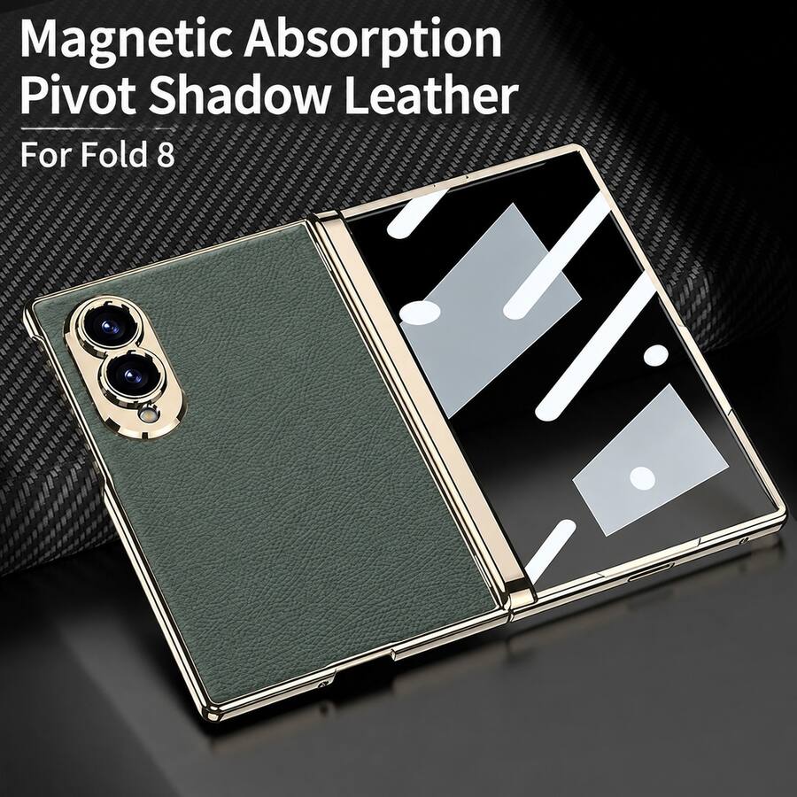 Multi Rigid Structure Dteck Shockproof Leather Texture Case for Samsung Galaxy Z Fold8, Rigid ...