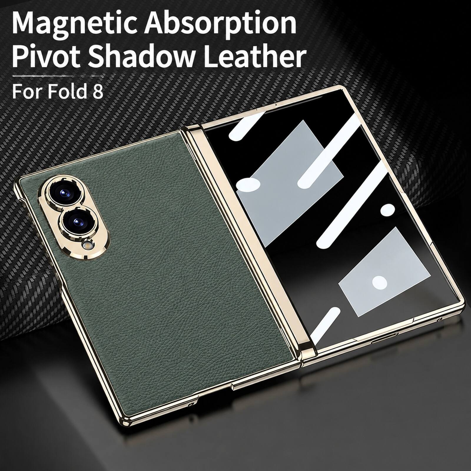 Dteck Shockproof Leather Texture Case for Samsung Galaxy Z Fold8, Rigid ...
