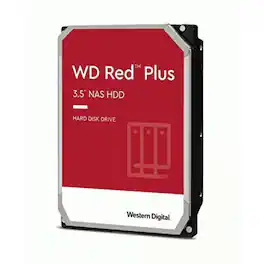 Western Digital - WD Red Plus WD30EFPX 3 TB Hard Drive - 3.5" Internal - SATA (SATA/600) - Conventional Magnetic Recording (CMR) Method