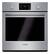 Front. Bosch - 500 Series 27" Built-In Single Electric Convection Wall Oven - Stainless Steel.