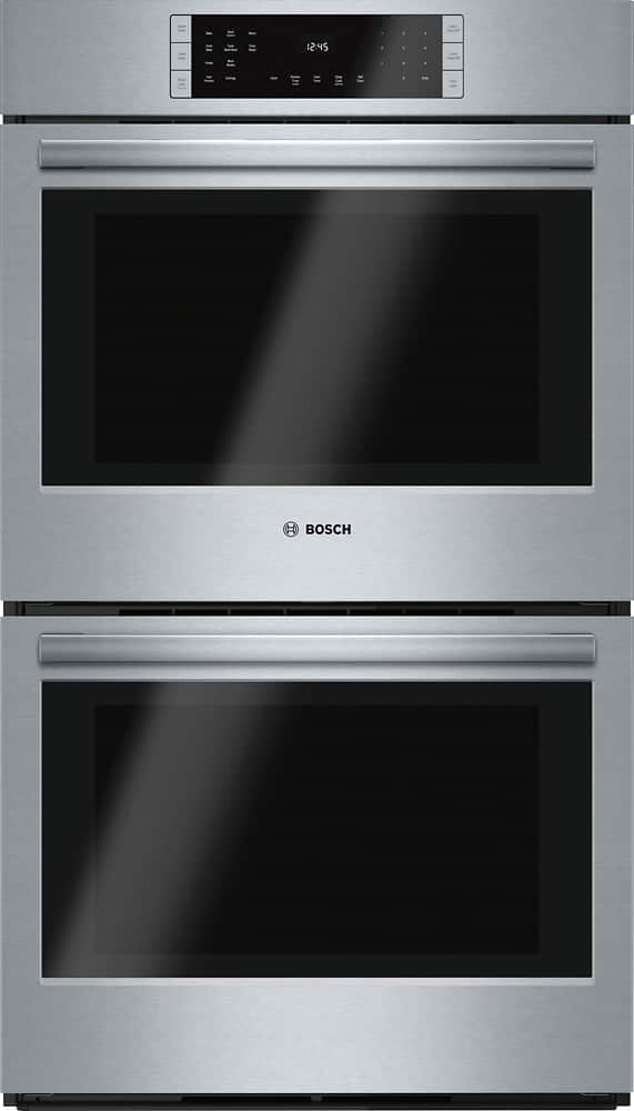 Bosch - 800 Series 30" Built-In Electric Convection Double Wall Oven - Stainless Steel - Front_Zoom