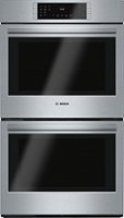 Bosch - 800 Series 30" Built-In Electric Convection Double Wall Oven - Stainless steel - Front_Zoom