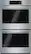 Front. Bosch - 800 Series 30" Built-In Electric Convection Double Wall Oven - Stainless steel.