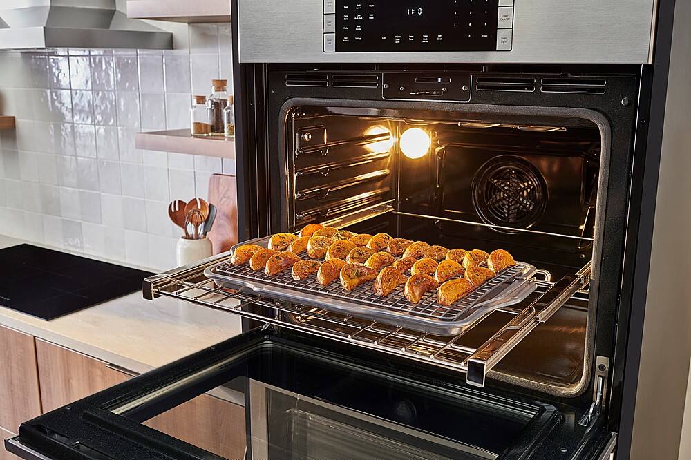 Alt View 15. Bosch - 800 Series 30" Built-In Electric Convection Double Wall Oven - Stainless steel.