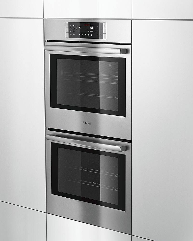 Alt View 1. Bosch - 800 Series 30" Built-In Electric Convection Double Wall Oven - Stainless steel.