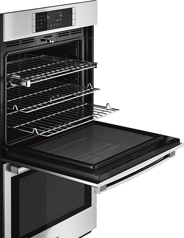 Alt View 2. Bosch - 800 Series 30" Built-In Electric Convection Double Wall Oven - Stainless steel.
