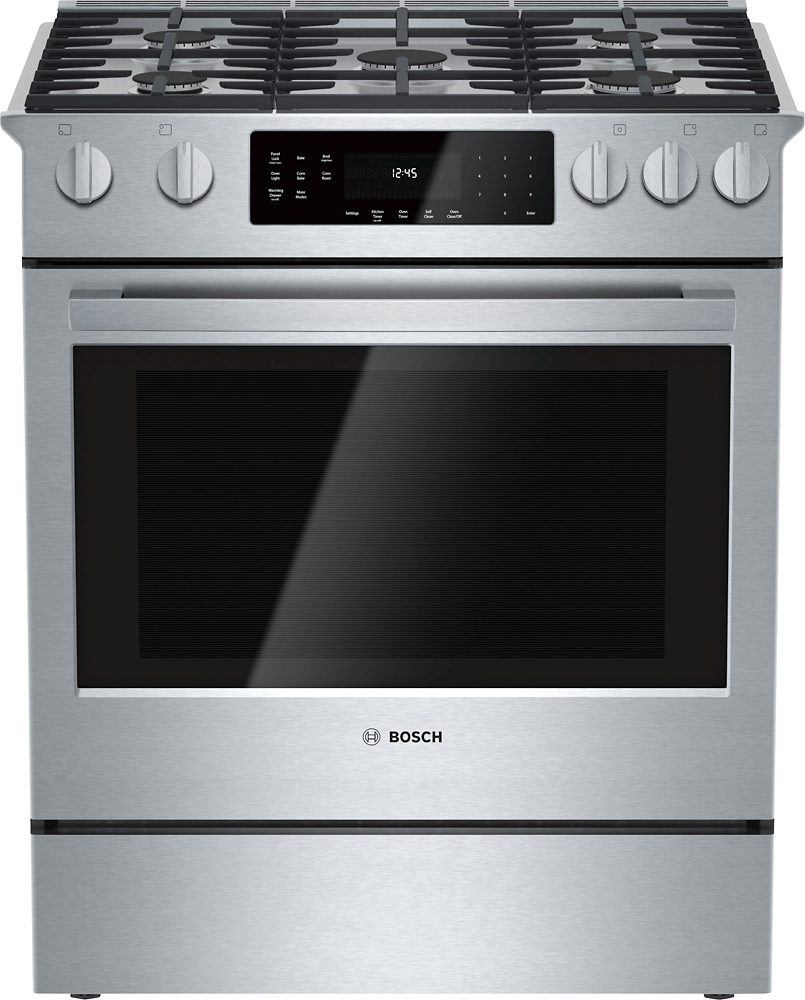 Bosch 800 Series 4 8 Cu Ft Self Cleaning Slide In Gas Convection