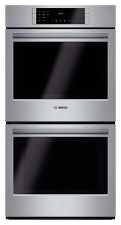Bosch - 800 Series 27" Built-In Double Electric Convection Wall Oven - Stainless Steel